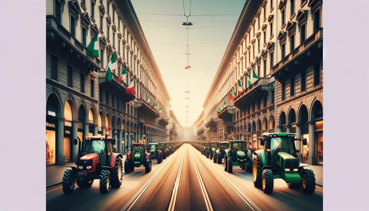 Cosa ci facevano i trattori a Milano?